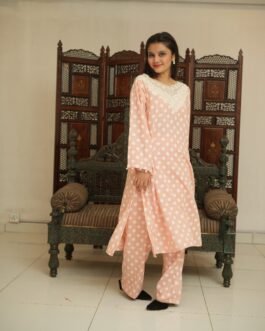 Peach Polka dot